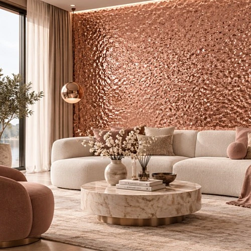 Adawall Mettalica Rose Gold Kendinden Yapışkanlı Metalik Duvar Kaplaması MWS2700
